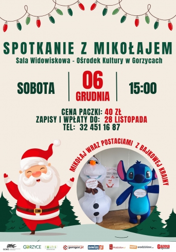 Spotkanie z Mikołajem w Ośrodku Kultury w Gorzycach