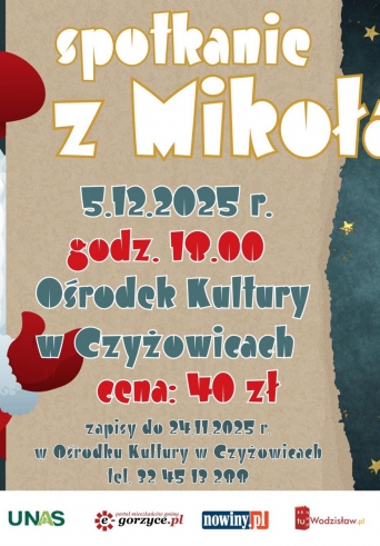 Spotkanie z Mikołajem w Ośrodku Kultury w Czyżowicach