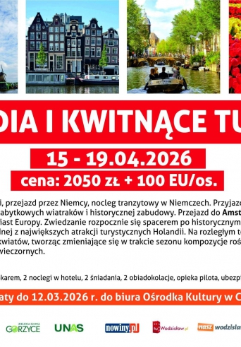 HOLANDIA I KWITNĄCE TULIPANY