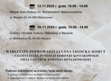 „Heklowanie Tradycji” - Koronczarskie Warsztaty dla KGW