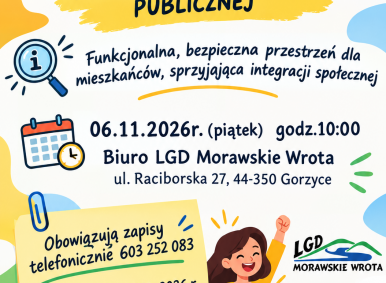SZKOLENIE - w ramach Przedsięwzięcia P1.5. Funkcjonalna, bezpieczna przestrzeń dla mieszkańców, sprzyjająca integracji społecznej