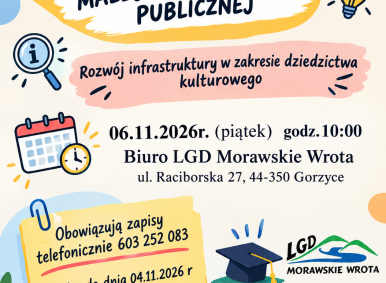 SZKOLENIE - w ramach Przedsięwzięcia P2.4. Rozwój infrastruktury w zakresie dziedzictwa kulturowego